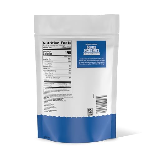Grocery, Deluxe Mixed Nuts, Roasted & Unsalted, 16 Oz