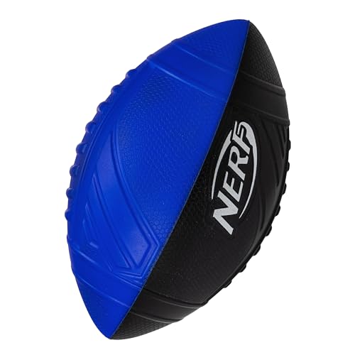 NERF Kids Foam Football - Pro Grip Youth Soft Foam Ball - Indoor + Outdoor - Small NERF Foam Football - 9" Inch Youth Sized Ball - Blue + Black