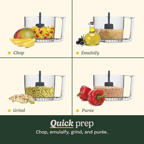 Cuisinart Mini-Prep Plus Food Processor, 3 Cup Mini Food Processor to Chop Herbs, Vegetables, and Hard Cheese, 3 Cup Work Bowl, Reversible Stainless Steel Blade, DLC-2ABC, Brushed Chrome