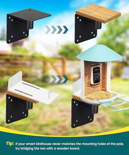 Heavy Duty Bird Feeder Pole - 109 Inch Adjustable 1 Inch Metal Bird House Pole with 14” Deep Auger Base | Outdoor Mount Kit for Bluebird Houses, Hummingbird Feeders, Smart Bird Feeder with Camera