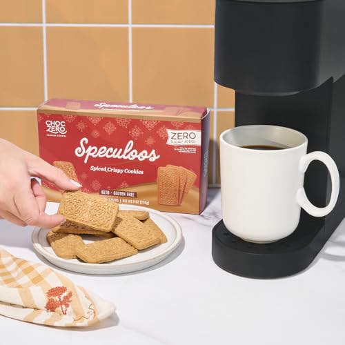 ChocZero Speculoos Cookies, Gluten Free, No Added Sugar, Spiced Windmill Keto Cookie, 30 Cookies Per Box, 9 Ounce (Pack of 1)