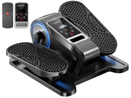 Under Desk Elliptical Machine, Electric Seated Pedal Exerciser, Quiet Leg Exerciser While Sitting for Seniors, Mini Portable Leg Exercise Machine with Remote, Adjustable 12-Speeds, Manual & Auto Mode