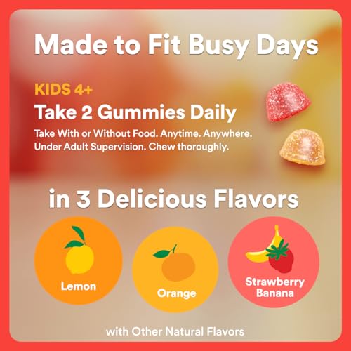 SmartyPants Kids Multivitamin Gummies with Omega 3 DHA/EPA, Vitamins D3, C, B12, B6, A, K, and Zinc, Gluten Free, Clean Label, Three Fruit Flavors, 60 Gummies (30 Day Supply)
