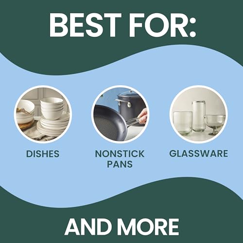 Scotch-Brite Non-Scratch Dishwand Kit, Includes 1 Wand & 8 Refill Pads, Keep Hands Out of the Mess, Blue