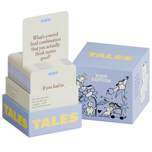 TALES 150 Conversation Cards, Kids Edition, Fun Family Games for Kids, Perfect for Dinners, Road Trips, Classrooms & Game Nights, Gifts & Gatherings, Conversation Starters to Spark Creativity