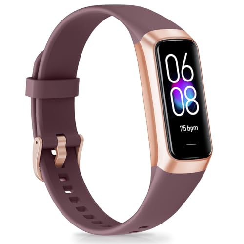 Fitness Tracker, Activity Trackers with 24/7 Heart Rate, Blood Oxygen Blood Pressure Sleep Monitor, Step Counter with 1.1" AMOLED Touch Color Screen, Calorie Pedometer Health Smart Watch for Women Men