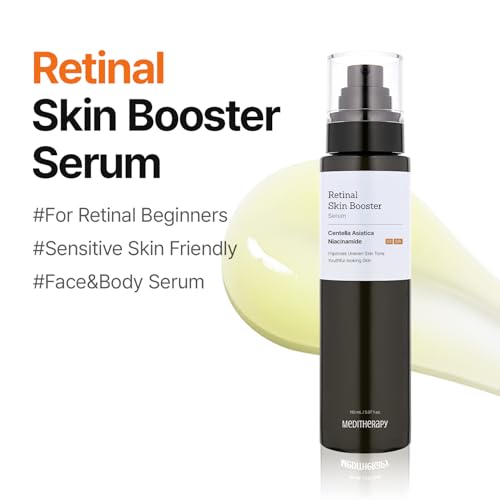 MEDITHERAPY Retinal Skin Booster Serum | Retinaldehyde, Niacinamide Anti-Aging Serum - K-Beauty Facial Serum for Fine Lines, Firming & Radiance | Hydrating Face Serum All Skin Types, 5.07 fl oz