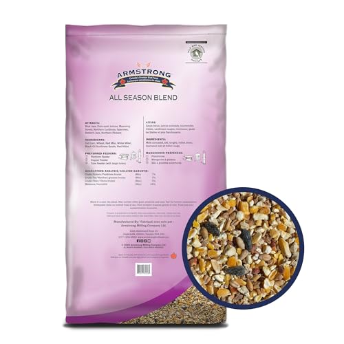 Armstrong Wild Bird Food All Season Bird Seed Blend, 40 Pounds - with Cut Corn, Wheat, White & Red Millet, Black Oil Sunflower Seeds for Blue Jays, Dark-Eyed Juncos and Mourning Doves