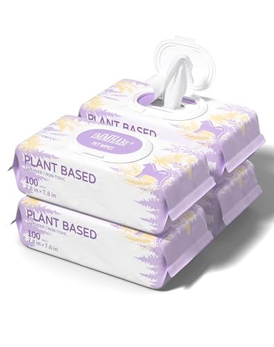 IMMHABI 400 Count Lick-Safe Dog Wipes, Lavender Plant-Based Hypoallergenic Dog Wipes for Paws, Butt, and Anal Gland Care, Cleansing & Deodorizing for Puppies