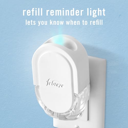 Febreze Plug-In Air Freshener, Odor-Fighting Scented Oil Refill, Air Fresheners for Home, Bathroom and Kitchen, Long Lasting, Gain Original Scent, 0.87oz Refills, Blue and Green, 3 Count