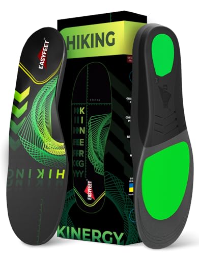 Hiking Boot Insoles Men Women - Arch Support Inserts - Cushioned Hike Orthopedic Insoles - Man Women Shoe Inserts - Running Sports Fitness Walking Soles