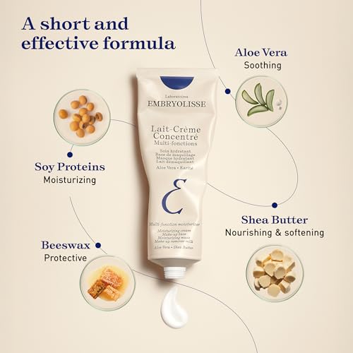 Embryolisse Lait-Crème Concentré Face Moisturizer and Makeup r, French Face Cream With Shea Butter & Aloe Vera