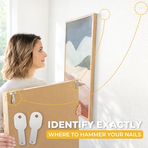 Go Hang It! Pro, All-in-One Picture Hanging Kit - Picture Leveling and Hanging Tool - Hang Sawtooth/Wire Hangers - Wall Hanging Kit and Level Tool - Hardware Case with 85-Piece Hanging Essentials