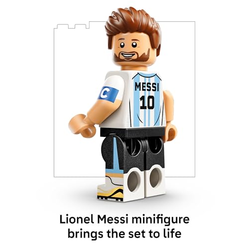 LEGO Editions Lionel Messi – Soccer Highlights - Building Set for Boys & Girls, Ages 10+ - Collectible Soccer Gift with Plaque - Kids Bedroom or Shelf Decor - 43011