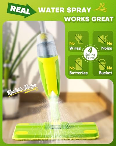 Toddler Spray Mop-Montessori Toys Mini Size Cleaning Mini Mop that Really Spray -Kid Pretend Play Toys Gift for Toddlers Girls Boys