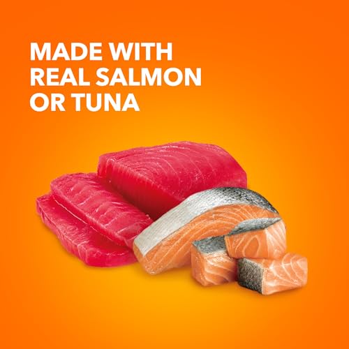 IAMS Perfect Portions Grain Free Wet Cat Food, Indoor Adult Cat Food Wet Cuts in Gravy, Variety Pack: Tuna & Salmon Recipe, 1.98 lb. (Pack of 1) Twin-Pack Trays