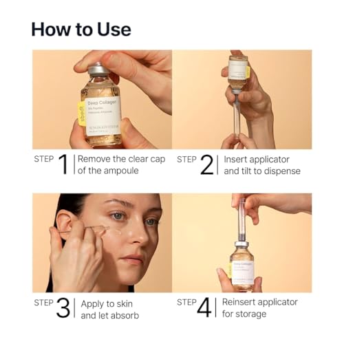 SUNGBOON EDITOR Glow Intensive Silk Peptide Ampoule, Copper Peptides Serum for Face with Collagen & Multi Peptides, Hydrating Korean Skincare Facial Serum for Smooth-Looking Skin, 1.35 fl oz