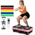 Vibration Plate Exercise Machine, 130 Levels Full Body Workout Vibrating Plate for Lymphatic Drainage Weight Loss, 450 Lbs Capacity Shake Platform with Resistance Bands Bluetooth for Women Men