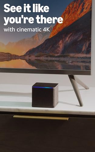 Fire TV Cube, with AI-powered Fire TV Search, Hands-free streaming device, find shows faster with Alexa+, Wi-Fi 6E, 4K Ultra HD