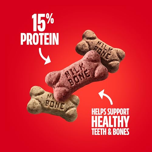 Milk-Bone Flavor Snacks Mini’s Dog Biscuits, Flavored Crunchy Dog Treats, 36 Oz. Canister