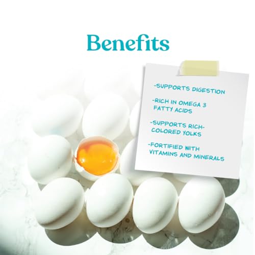 Manna Pro Omega Egg Maker, Chicken Feed Supplement for Laying Hens, Poultry Food with Omega-3 Fatty Acids, Digestion Support with Fortified Vitamins & Minerals, 5 lbs