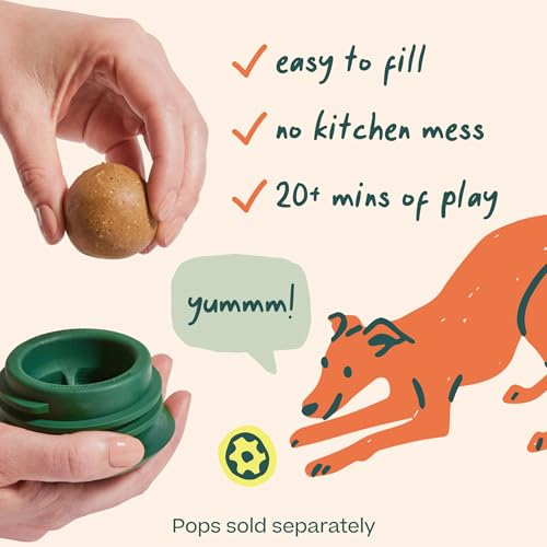 WOOF Pupsicle - Long-Lasting Interactive Dog Ball Toy to Keep Your Pup Busy and Distracted - Safe for Dogs - Low-Mess Design - Dog Toys for Medium and Large Dogs 25-75 lbs