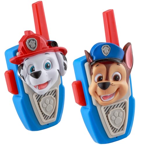 Paw Patrol Toy Walkie Talkies for Kids, Static Free Extended Range Indoor and Outdoor Toys (Chase Marshall)