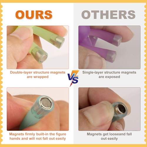 laleay 6pcs Magnetic Toys,People Figures for Kids, Adults Kids Gifts, Magnetic Men for Teens Gifts,Kids Sensory Toys
