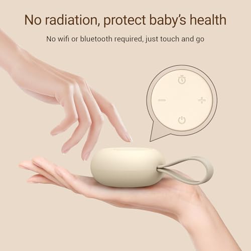 Portable Baby Sound Machine [White Noise for Babies Kids Adults][Timer Function][12 Soothing Sounds][Sleep Soother] 15 Hours Battery Life, Travel,Registry,Gifts,Shower,Clips on Baby Stroller