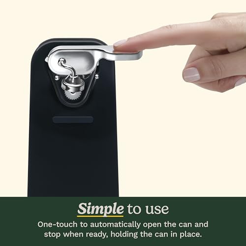 Cuisinart Can Opener with One-Touch Operation, Electric Can Opener for Kitchen Including Magnetic Lid Holder, Automatic Can Opener with Easy Clean Design and Nonslip Base, Black, CCO-50BKN