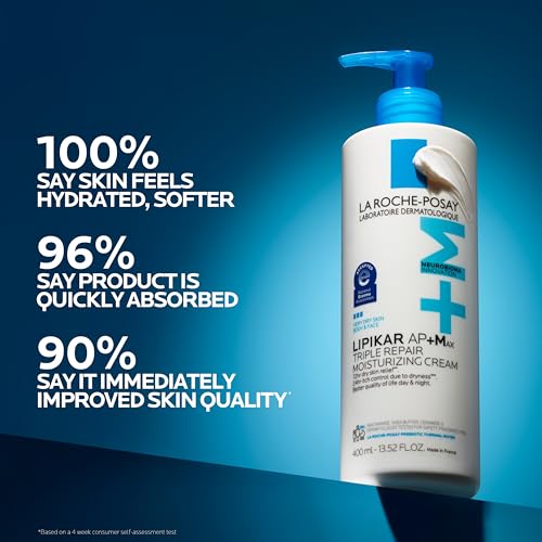La Roche-Posay Lipikar AP+MAX Triple Repair Moisturizing Body Cream | Face & Body Lotion for Dry Skin with Shea Butter & Niacinamide | Gentle Moisturizer for Very Dry, Rough & Sensitive Skin