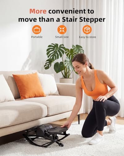 Rock Fitness Stepper for Exercise at Home, Motion Stair Stepper with Resistance Bands for Full Body Workout, Aerobic Workout Machine Fitness Equipment