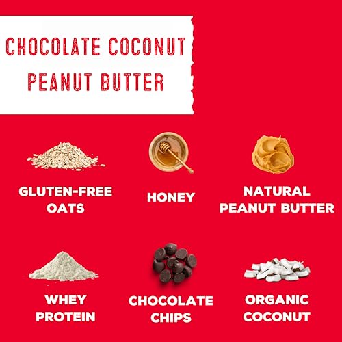 simplyFUEL Whole-Food Protein Balls (Peanut Butter Chocolate Coconut Fusion) - 8 g High-Protein, Gluten-Free, Healthy Snack for Adults & Kids - 9.6 oz