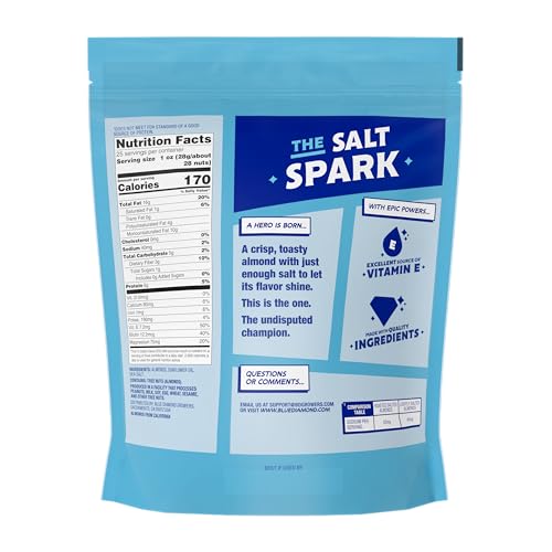 Blue Diamond Almonds, Low Sodium Lightly Salted Snack Nuts, Plant-Based Protein and Fiber Salty Snacks, Great for Holidays, Parties, Events, Lunch, Pantry Staple, 25 Oz Resealable Bag (Pack of 1)