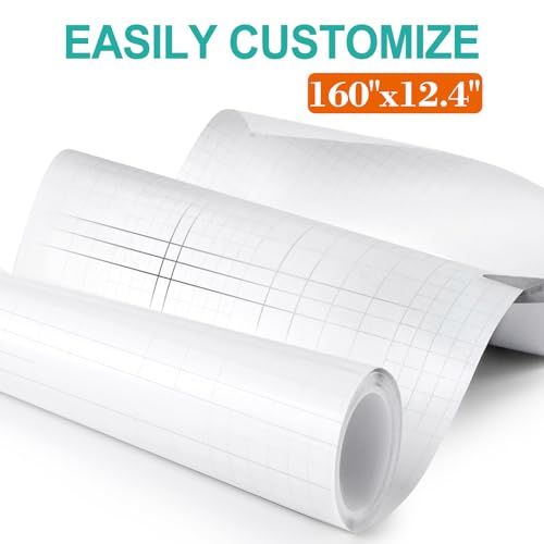 [Thicken Vinyl] Anti Cat Scratch Furniture Protector, Single-Sided Sticky Couch Protector for Cats, Flexible Couch Corner Guard Under Cats Claw, Cat Scratch Deterrent Tape-(160" x 12.4")