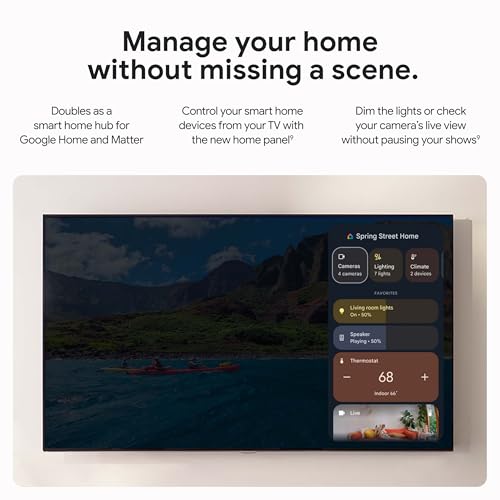 Google TV Streamer 4K - Fast Streaming Entertainment on Your TV with Voice Search Remote - Watch Movies, Shows, Live TV, and Netflix in 4K HDR - Smart Home Control - 32 GB of Storage - Porcelain