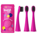 BURST Genuine Replacement Heads for Kids Electric Toothbrush (Pink/3 Pack) | Perfect Fit | Ultra Soft Bristles | 9 Months of Supply