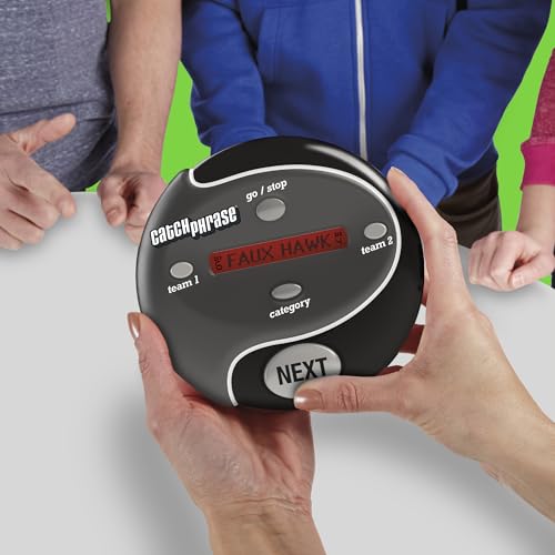 Hasbro Gaming Catch Phrase Electronic Game | Fun Active Handheld Party Games for Adults, Teens, and Kids | 4 or More Players, 2 Teams | Portable Summer Travel Activities | Ages 12+ ( Exclusive)