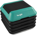 Yes4All High Arobic Step Platform & Stackable Risers - Adjustable 4"/6"/8"/10"/12" Height - Choose Full Step Platform Set or 2-Pack Stackable Risers, Customize for Cardio & Aerobic Exercise