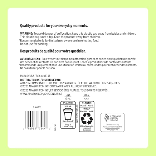 Basics Everyday Paper Plates, 8.62 Inch, Disposable, 200 Count, Packaging May Vary