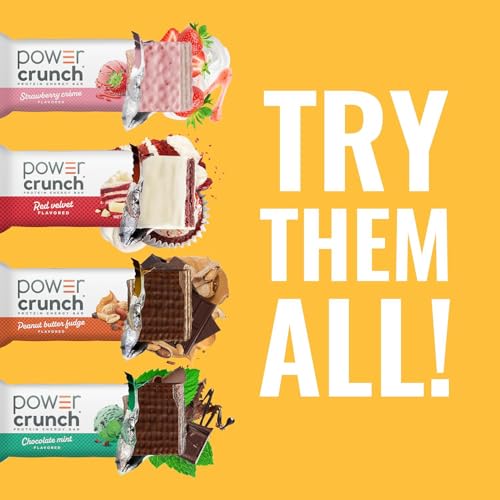 Power Crunch Protein Energy Wafer Bars, French Vanilla Creme, 1.4 Ounce (12 Count)