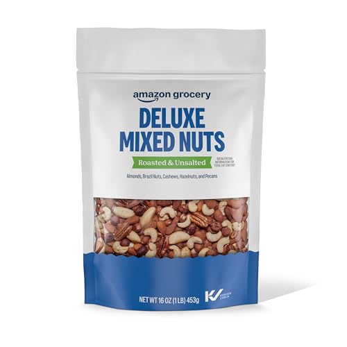 Grocery, Deluxe Mixed Nuts, Roasted & Unsalted, 16 Oz