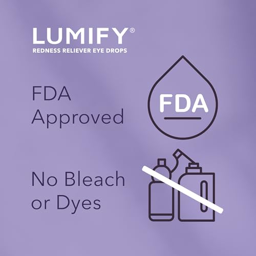 LUMIFY Eye Drops for Red Eyes, Redness Reliever for Brighter Looking Eyes, Works in 1 Minute & Lasts Up to 8 Hours, Eye Drops, 0.08 Fl Oz (2.5 mL)