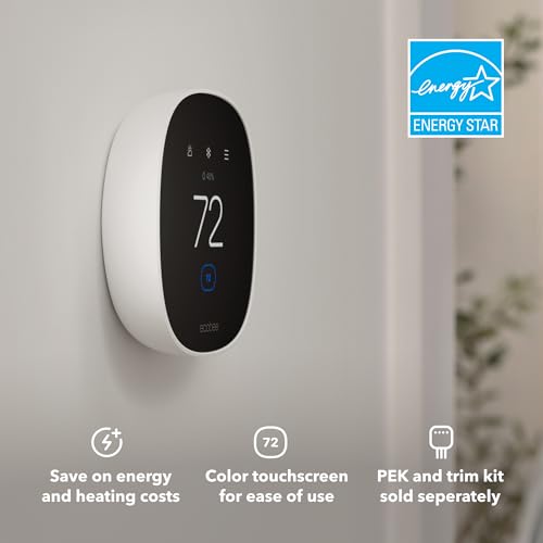 ecobee Smart Thermostat Essential - Energy Star Certified programmable Wi-Fi Thermostat - Works with Siri, Alexa, and Google Assistant