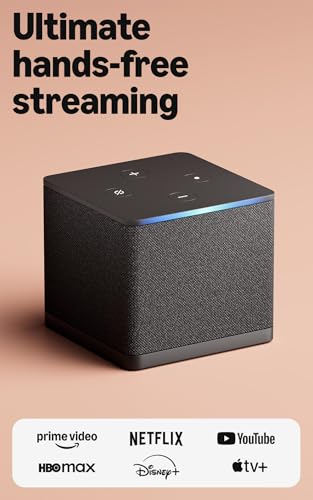 Fire TV Cube, with AI-powered Fire TV Search, Hands-free streaming device, find shows faster with Alexa+, Wi-Fi 6E, 4K Ultra HD