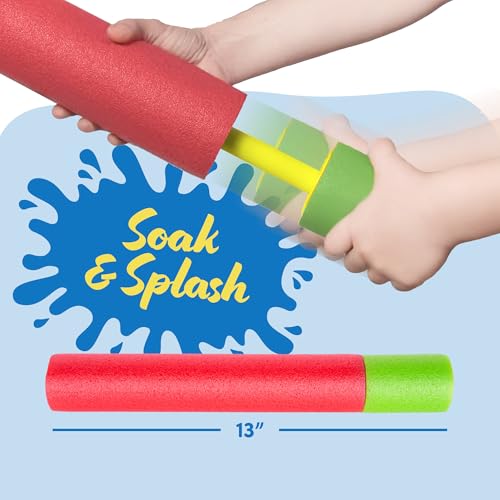 ArtCreativity Water Guns for Kids - 6 Pack - Swimming Pool Toys Water Squirter Gun - Fun Foam Water Blaster Fighting Game Toys - Summer Beach Party Outdoor Activities for Kids Ages 4-8, 6-8, 8-12
