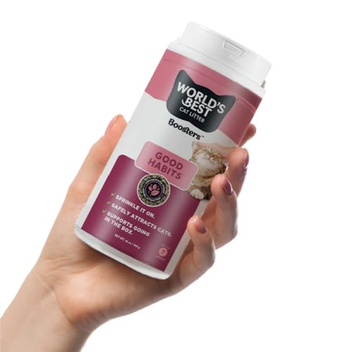WORLD'S BEST CAT LITTER® Boosters™ Good Habits™ | Natural and Sustainable Cat Litter Additive | Attracts Your Cat to The Litter Box and Helps Avoid Accidents | Plant-Based Attractant | 18 oz Canister