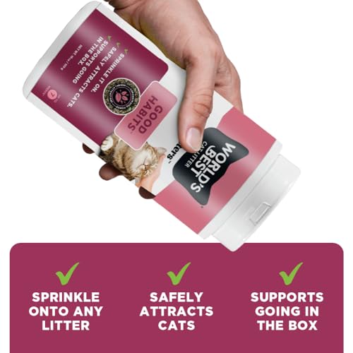 WORLD'S BEST CAT LITTER® Boosters™ Good Habits™ | Natural and Sustainable Cat Litter Additive | Attracts Your Cat to The Litter Box and Helps Avoid Accidents | Plant-Based Attractant | 18 oz Canister