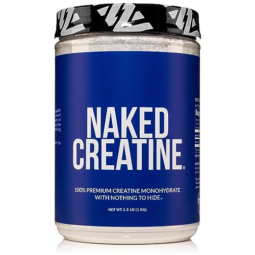 NAKED Pure Micronized Creatine Monohydrate – 200 Servings, 1,000g Bulk – NSF Certified, Vegan, Non-GMO, Gluten & Soy Free - Muscle Building, Strength Training, Gym & Fitness Supplement