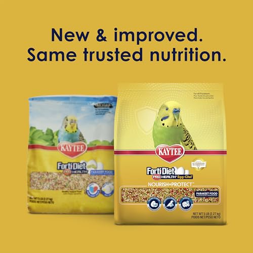 Kaytee Forti-Diet Pro Health Egg-Cite Nourish+Protect Parakeet, Supports Breeding and Molting, Nutrition Backed by Science, Digestive Health, 5 pounds